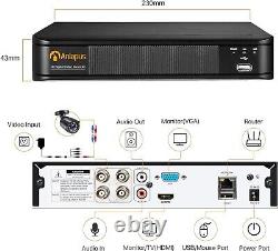 Anlapus 1080P 4CH 1TB Surveillance DVR Pour Système de Caméra de Sécurité Alerte de Mouvement