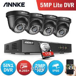 Annke 1080p Cctv Camera System 8+2ch 5mp Lite Dvr Night Vision Kit De Sécurité À La Maison