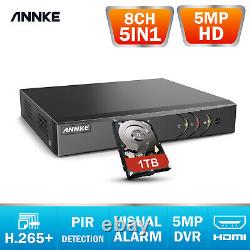 Annke 3000tvl Dome Caméra Cctv 5mp Lite 8ch Dvr For Home Surveillance System Uk