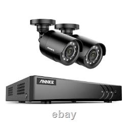 Annke 4 Canaux Caméras De Surveillance, 5mp Lite H. 265+ Dvr Et 2pcs 1080p Hd