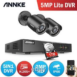 Annke 5in1 8ch 5mp Lite Dvr 2pcs 3000tvl Camera Surveillance System 1tb Outdoor