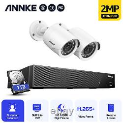 Annke 8ch 5mp Lite Dvr 1080p Caméras Hd Cctv Système De Surveillance À Domicile Ip66 1tb