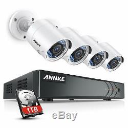 Annke Système De Surveillance Caméra Cctv Dvr 8ch 3mp Enregistreur Et 4x Full-hd 108