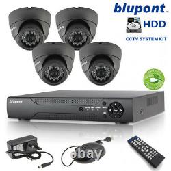 Blupont 4 Channel Cctv Dvr Recorder 1080p Hd Home Outdoor Security Camera System