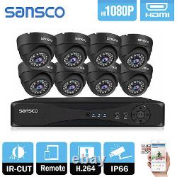 Caméra De Surveillance 8ch Dvr 1080p Home Outdoor 2mp Caméra De Sécurité Night Vision