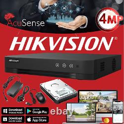 Caméra de sécurité Hikvision extérieure CCTV système audio ColorVu4MP DVR 4 8 canaux