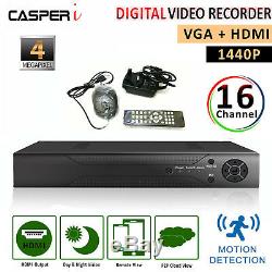 Casperi 4mp Cctv Dvr 16 Canaux Vga Hdmi 1440p Ahd Système Digital Video Recorder