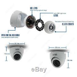 Cctv 4ch Hd Dvr Kit De Système De Sécurité Domestique Pour Caméra De Vision Nocturne D'enregistrement 1080p 2.4mp