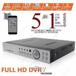 Cctv 4ch Hd Dvr Kit De Système De Sécurité Domestique Pour Caméra De Vision Nocturne D'enregistrement 1080p 2.4mp