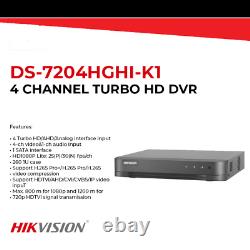 DVR Turbo HD/AHD/Analog 4 canaux Hikvision 1080P Enregistreur CCTV Domestique HDMI VGA