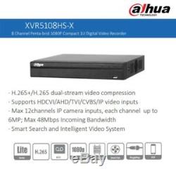Dahua Xvr5108hs-x 8ch Hybride Xvr Dvr 5in1 H. 265 Enregistreur Vidéo Pour Le Système De Vidéosurveillance