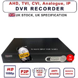 Dvr Enregistreur Hybrides Ahd Ip Analogique Hd 1080p Tvi Caméras 4 8 16 Canaux Caractéristiques Du Royaume-uni