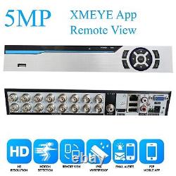 Enregistreur CCTV DVR 16CH 5MP HD AHD HDMI P2P Système de sécurité domestique + 1 To de disque dur