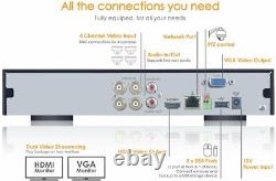 Enregistreur CCTV DVR 6 canaux Spro 1080p 5 en 1 HD CVI TVI AHD CVBS IP 2MP Audio