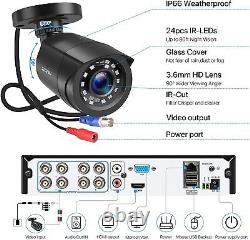 Enregistreur DVR 8CH ZOSI + 4 caméras bullet de sécurité extérieure HD 1080P système CCTV
