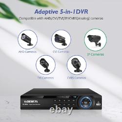 Enregistreur DVR CCTV 4 canaux, DEATTI HD 1080P Lite 5 en 1 DVR hybride pour la maison