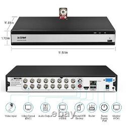 Enregistreur DVR CCTV ZOSI 16 CANAUX 1080P HD HDMI VGA pour Kit de système de sécurité domestique