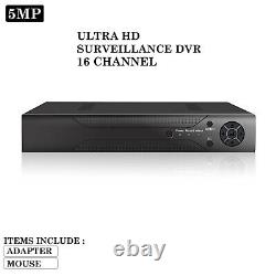 Enregistreur DVR CCTV intelligent 4 8 16 canaux AHD 1080P 5MP vidéo HD VGA HDMI BNC UK
