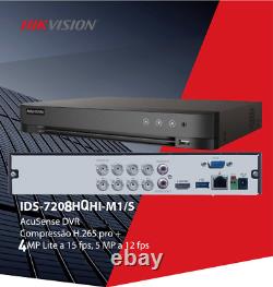 Enregistreur DVR HIKVISION 4MP 4CH/8CH/16CH Système de sécurité 4MP iDS-7204HQHI-M1/S