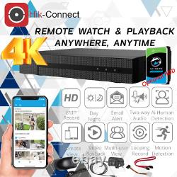 Enregistreur DVR de CCTV intelligent 8 canaux 4 Full HD 1080P 8MP 4K Sécurité 5MP HDMI Royaume-Uni