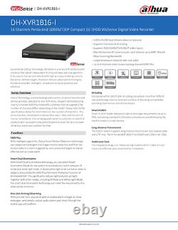 Enregistreur Smart CCTV DVR 4 8 16 canaux AHD 1080P 5MP vidéo HD VGA HDMI BNC Royaume-Uni