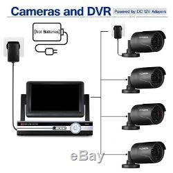 Enregistreur Vidéo Du Moniteur 7 LCD Avec Le Système De Sécurité 7 De La Caméra De Vidéosurveillance Extérieure 4ch 1080p Cctv