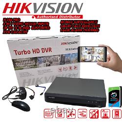 Enregistreur de caméra vidéo CCTV Hikvision DVR 4 canaux PoC Power, 4K, 4MP, 8MP, HDD