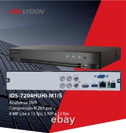 Enregistreur de sécurité CCTV Hikvision 8MP DVR 4K Turbo iDS-720HUHI 4-8-16 canaux avec disque dur (HDD)