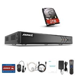 Enregistreur vidéo ANNKE 8CH 5IN1 4K 8MP H. 265+DVR de 2 To pour système de surveillance domestique