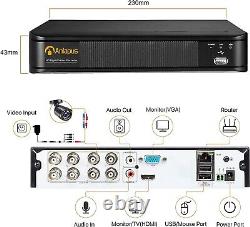 Enregistreur vidéo CCTV Anlapus 1080p 8CH HDMI pour système de caméras de sécurité à domicile