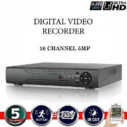 Enregistreur vidéo DVR CCTV 5MP 16 canaux HDMI/VGA HD 1920P système de sécurité domestique UK