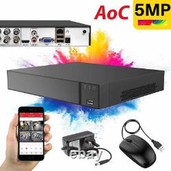 Enregistreur vidéo numérique AOC CCTV DVR 5MP 4/8/16 canaux avec disque dur Royaume-Uni