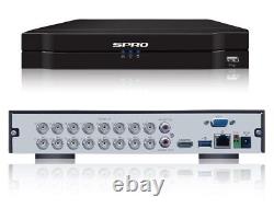 Enregistreur vidéo numérique SPRO Lite DVR 5 en 1 4 8 16 canaux 5MP CCTV avec VGA HDMI BNC