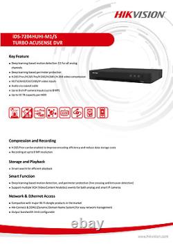 HIKVISION CCTV 8MP Enregistreur DVR Système de Caméras de Sécurité de Surveillance à Domicile 4K Royaume-Uni