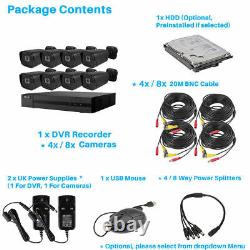 Hikvision 4/8 Caméra Cctv System Hd 1080p 8ch Dvr Home Kit Night Vision Outdoor