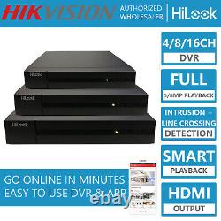 Hikvision 5mp 8mp Dvr 4k Uhd 4ch 8ch 16ch Cctv Security Recorder Full Hd Hdmi Royaume-uni