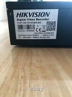 Hikvision Cctv Dvr Recorder 16 Canaux 4k Turbo Hd Avec 2 To Hd (ds-7316hqhi-sh)