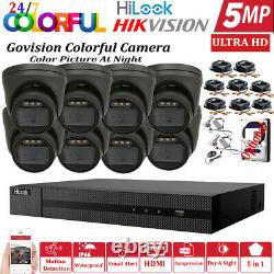 Hikvision Cctv Hd 5mp Colorful Night & Day Outdoor Dvr Home Security System Kit