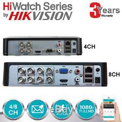 Hikvision Cctv Recorder Kit De Système De Caméra Dôme Cctv Hiwatch Dvr 4/8 Canaux P2p