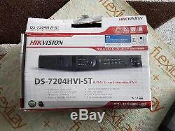 Hikvision Ds-7204 Hvi / St 4 Canaux Enregistreur Cctv Dvr + 1 To Hd