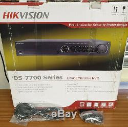 Hikvision Ds-7716ni-e4 / 16p 16 Canaux Nvr 4tb Jusqu'à 6mp Cctv Camera Recorder