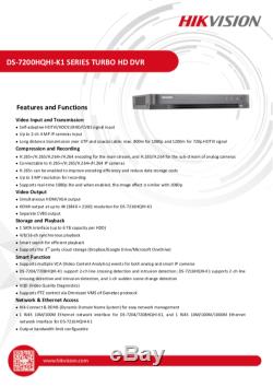 Hikvision Dvr 4ch Hqhi-k1 Turbo Cctv Full Hd 1080p Enregistreur Channel 4 Mp Dvr