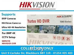 Hikvision Dvr Pour 8mp 4k Uhd Cctv Caméras 8ch Cctv Dvr Enregistreur Véritable