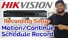 Hikvision Dvr Programme De Configuration De L'enregistrement Motin