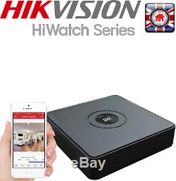 Hikvision Hd Cctv System 1080p 8ch Kit Appareil Photo Enregistreur De Sécurité Dome Blanc Gris