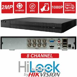 Hikvision Hilook 8 Canaux 1080p 2mp Hdtvi Analogue Ahd Hybrid Bnc Enregistreur De Vidéosurveillance
