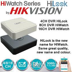 Hikvision Hiwatch Dvr 4ch 8ch 16ch Hd Caméra Cctv Enregistreur Ahd Tvi Turbo Hdmi Uk