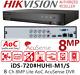 Hikvision Ids-7208huhi-m1, K1, Acusense Turbo 8ch 4k 8mp Enregistreur Dvr Cctv Onvif