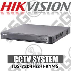 Hikvision Ids-7204huhi-k1/4s Acusense Turbo 4ch 5mp Dvr Cctv Recorder