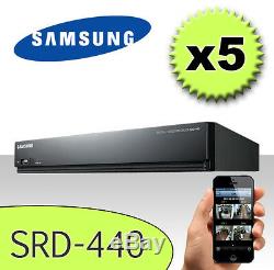 Job Lot 5 X Samsung 440 4 Srd-channel Mobile Dvr Hdd Recorder Cctv Caméra 500go
